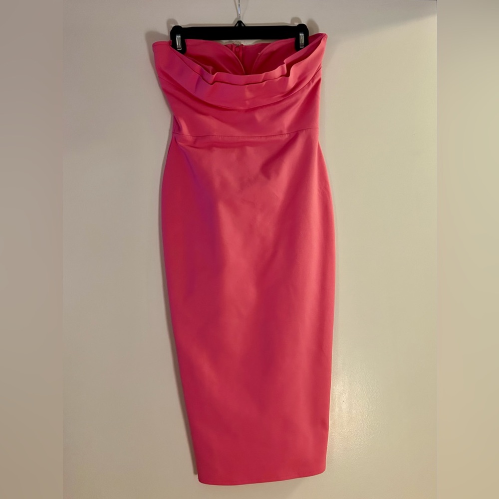 More to Come Sophia Strapless Midi Dress in Pink Size M - Picture 4 of 7